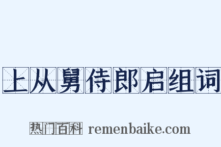 上从舅侍郎启组词是什么意思的图片